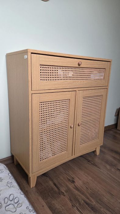 Komoda boho NOTTO z rattanem
