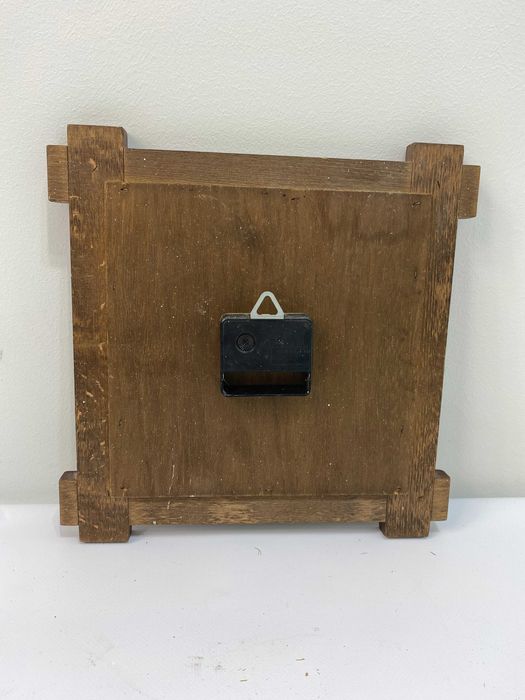 Drewniany, dębowy zegar ścienny Westclox