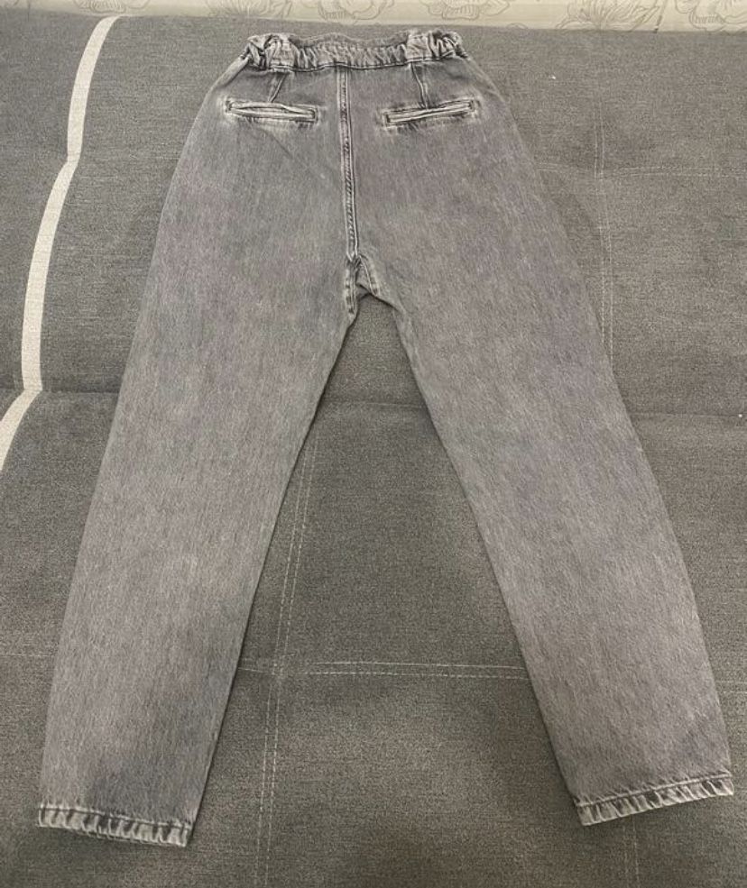 Свободные джинсы zara со сборкой z1975 , слоучи зара