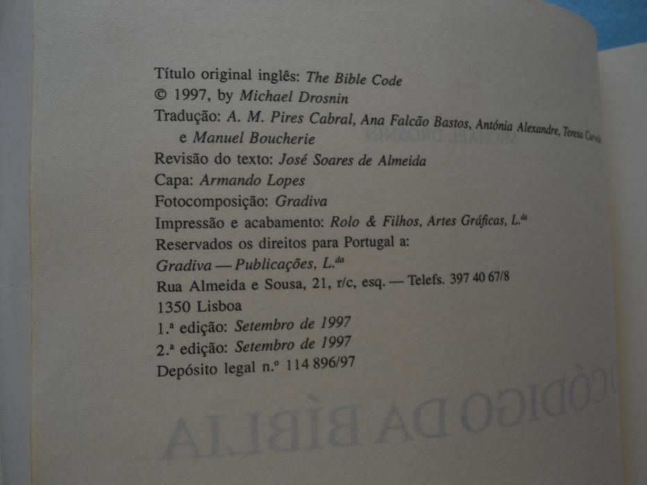 O Código da Bíblia por Michael Drosnin