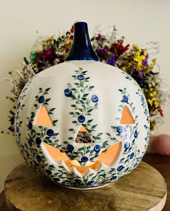 Ceramika Bolesławiec. Lampion dynia (1461)