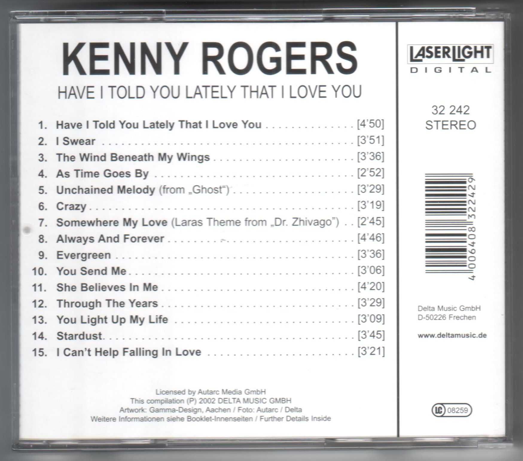 CD Kenny Rogers - Have I Told You That I Love You