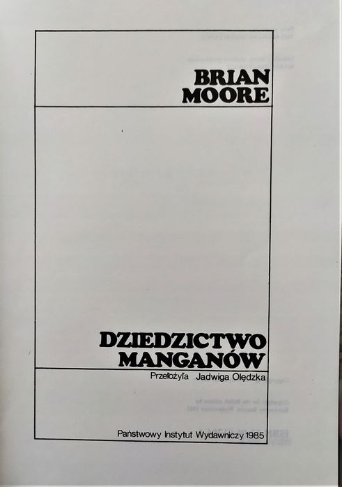Dziedzictwo Manganów Brian Moore