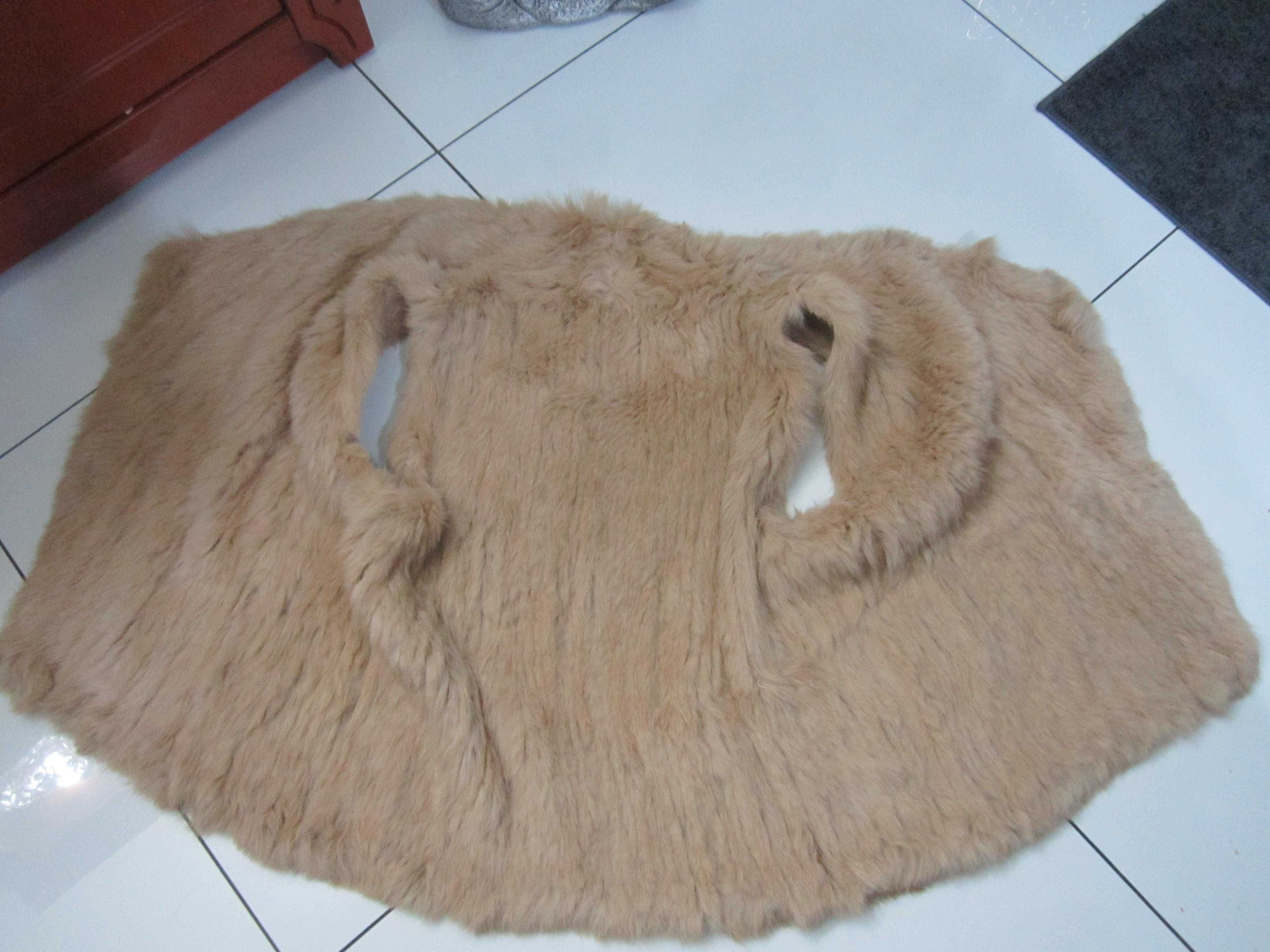 kamizelka oversize tkana obustronnie rozm XL-XXL futro naturalne