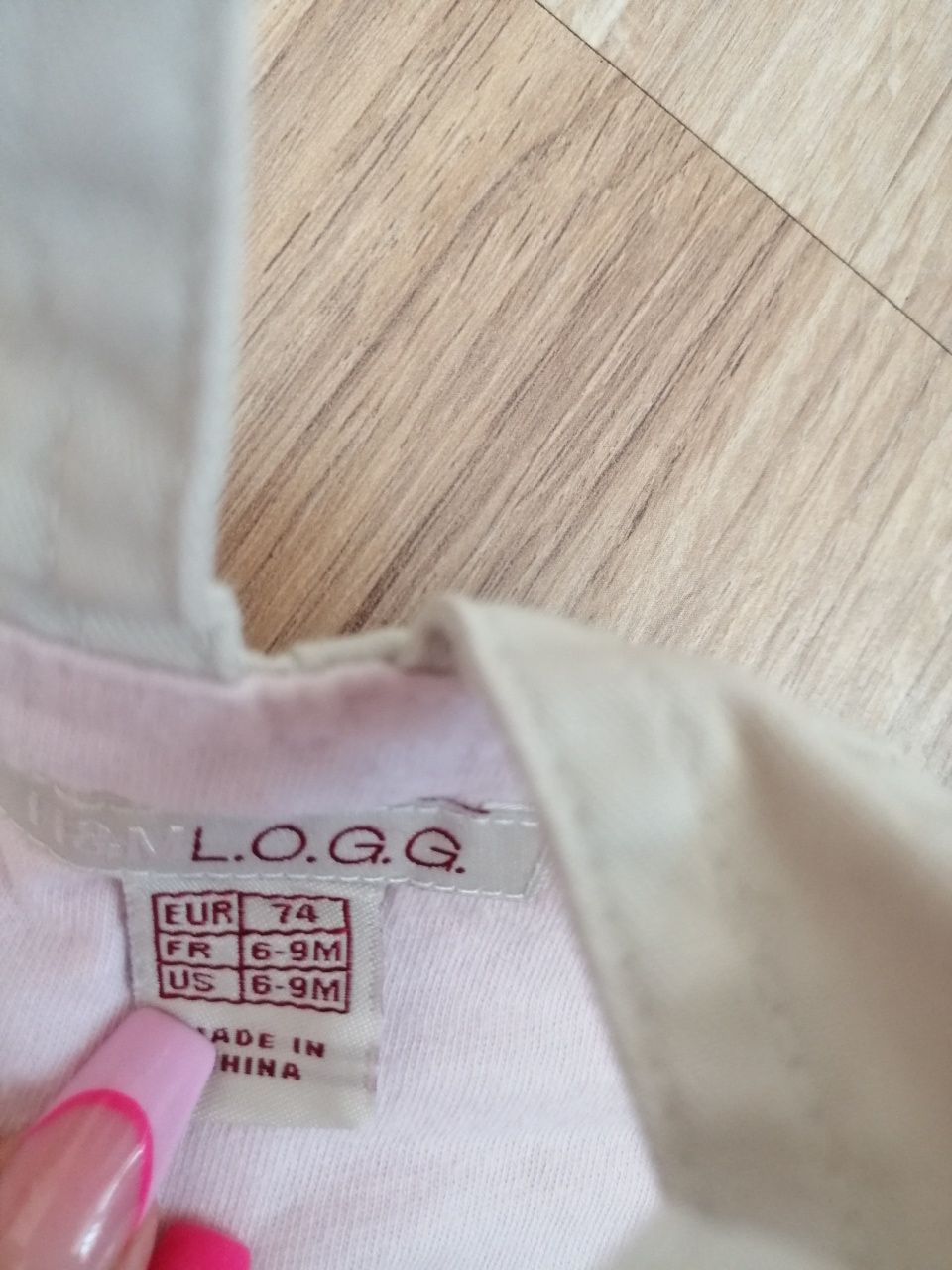 Beżowa spódniczka sukienka  na szelkach miś H&M 74