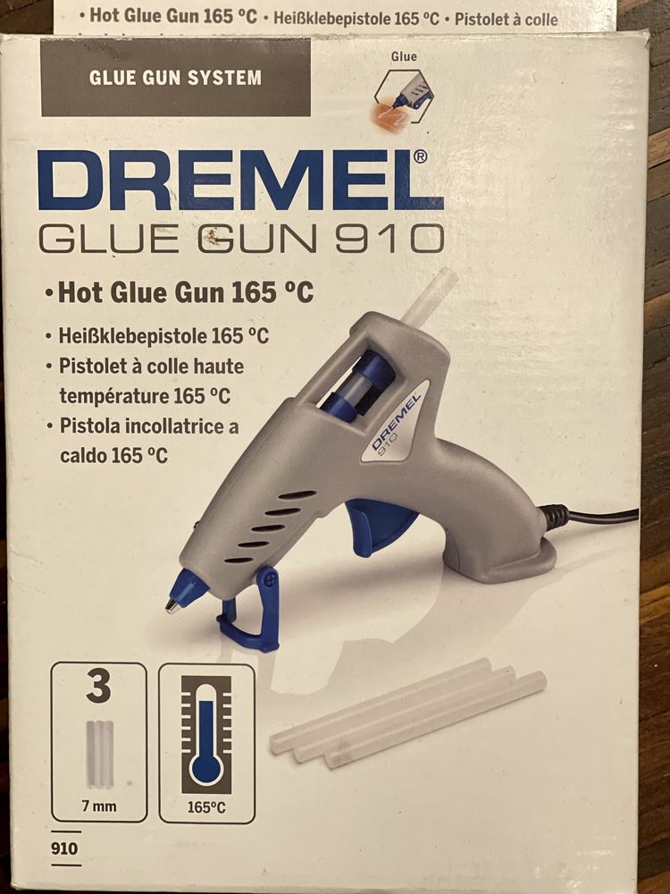 DREMEL GlueGun 910 Pistolet klejenia klejarka klej na gorąco wkłady 10