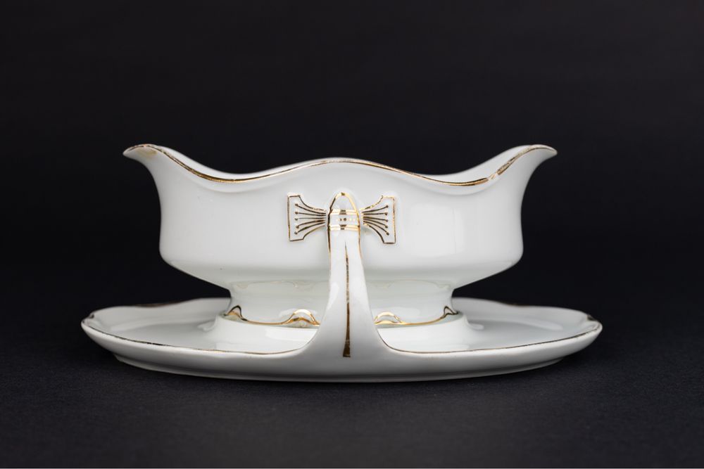 Rosenthal sosjerka porcelana vintage kokardka złota