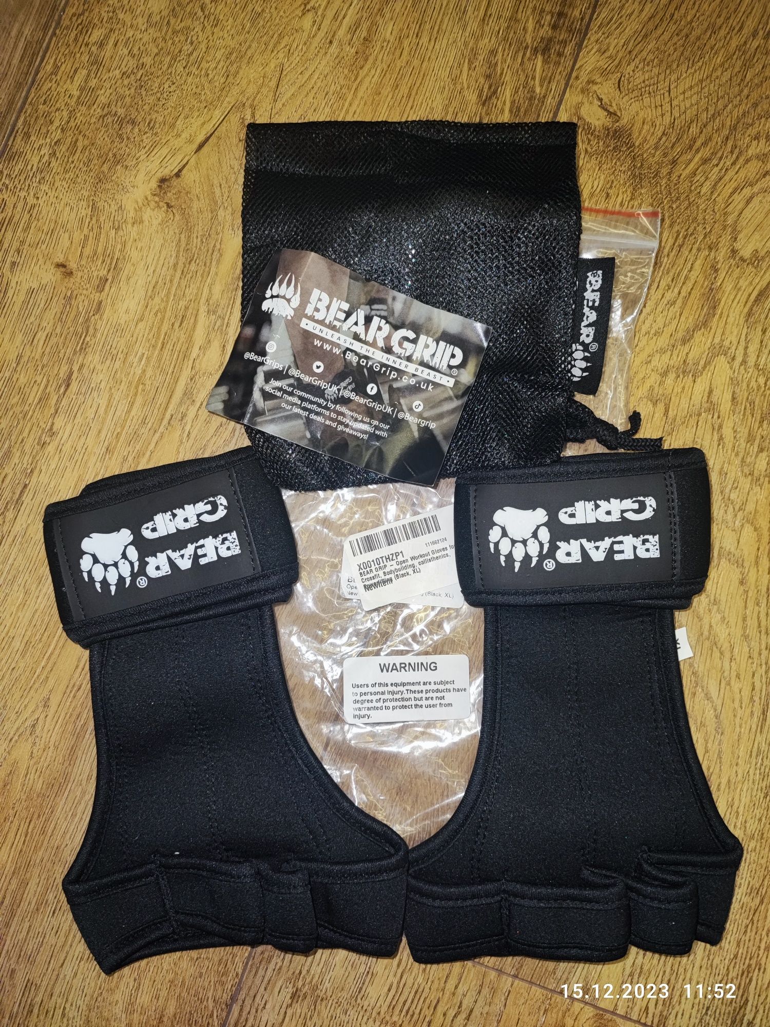 Тренировочные  перчатки BEAR GRIP С защитой ладони размер XL