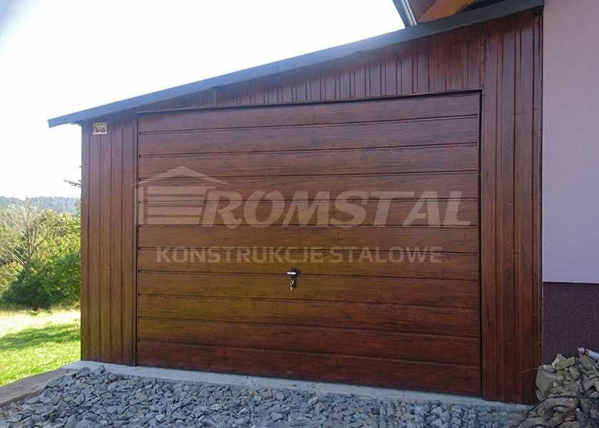 Mały Garaż Blaszany GRAFITOWY 6x5 - Schowek - Magazyn - Wiata -Romstal