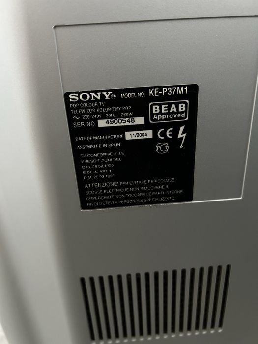 Tv Sony 37” Plasma