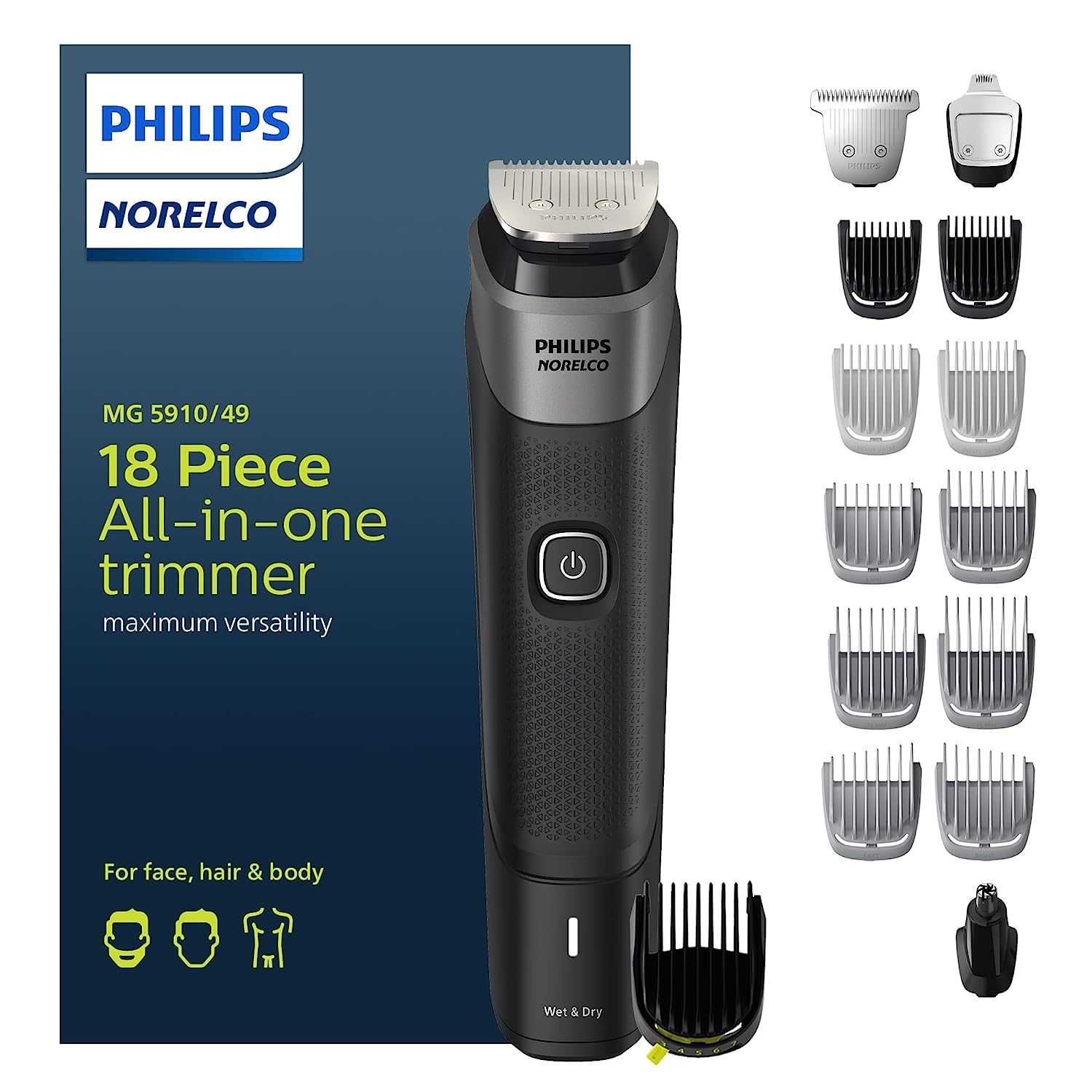 Триммеры универсальные PHILIPS Series 5000 MG5910/49 18-in-1. NEW 2023