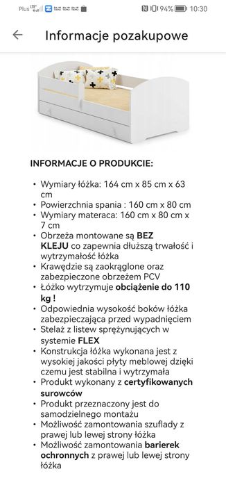 Łóżko plus szafa. Komplecik dla dziecka