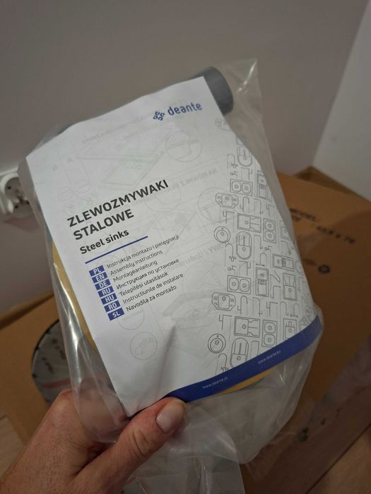 Zlew Deante + syfon + bateria