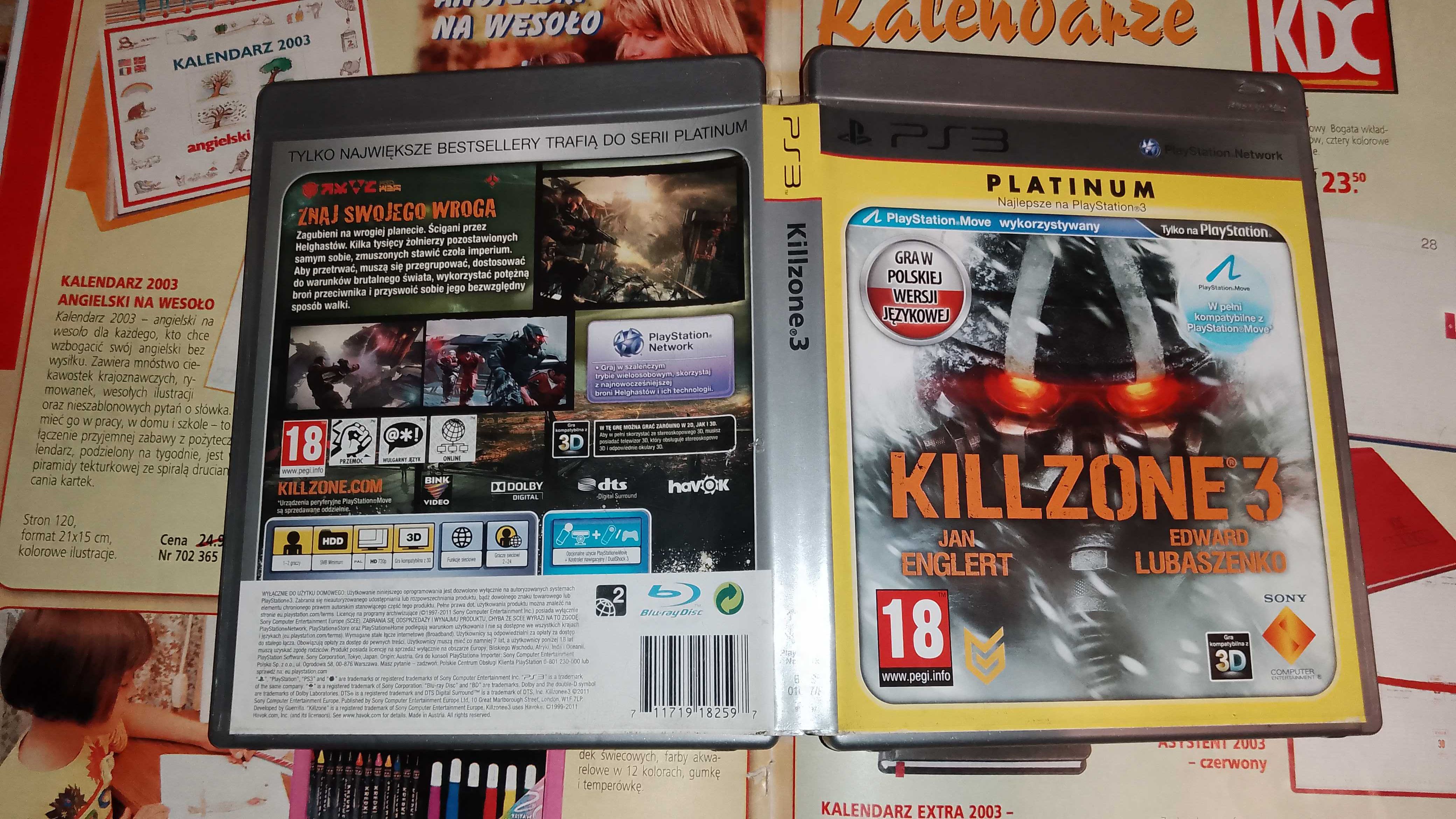 + Killzone 3 PL + gra na PS3 w polskiej wersji świetny stan