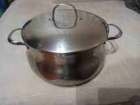 Кастрюля нержавейка с крышкой 6,8л 24см INOX
