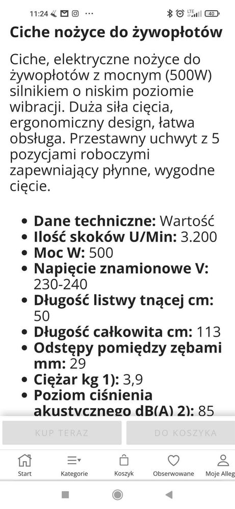 Nożyce elektryczne STIHL