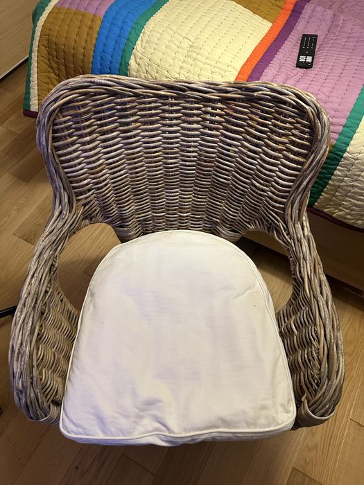 Fotel ikea byholma ratanowy