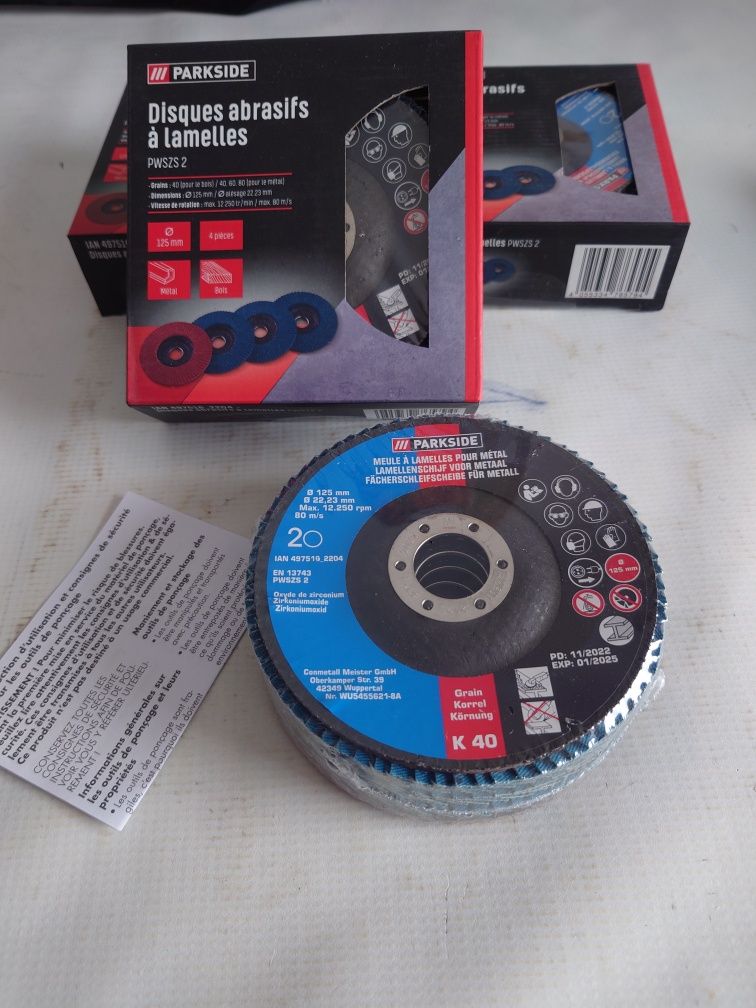 Tarcze listkowe 16 SZT do szlifowania Drewna Metalu 125mm P40-P80