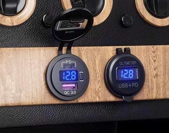 Гніздо QC3.0, вимикач, 12-24v для зарядних станцій
