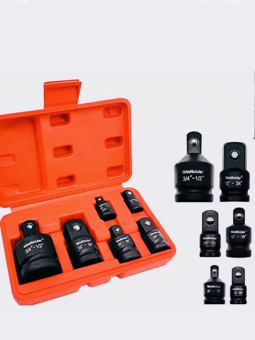 Набір перехідників адаптер ударний для головок ключів6шт 1/4 3/81/23/4