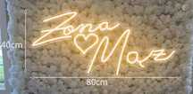 Napis Led neon wesele Żona Mąż