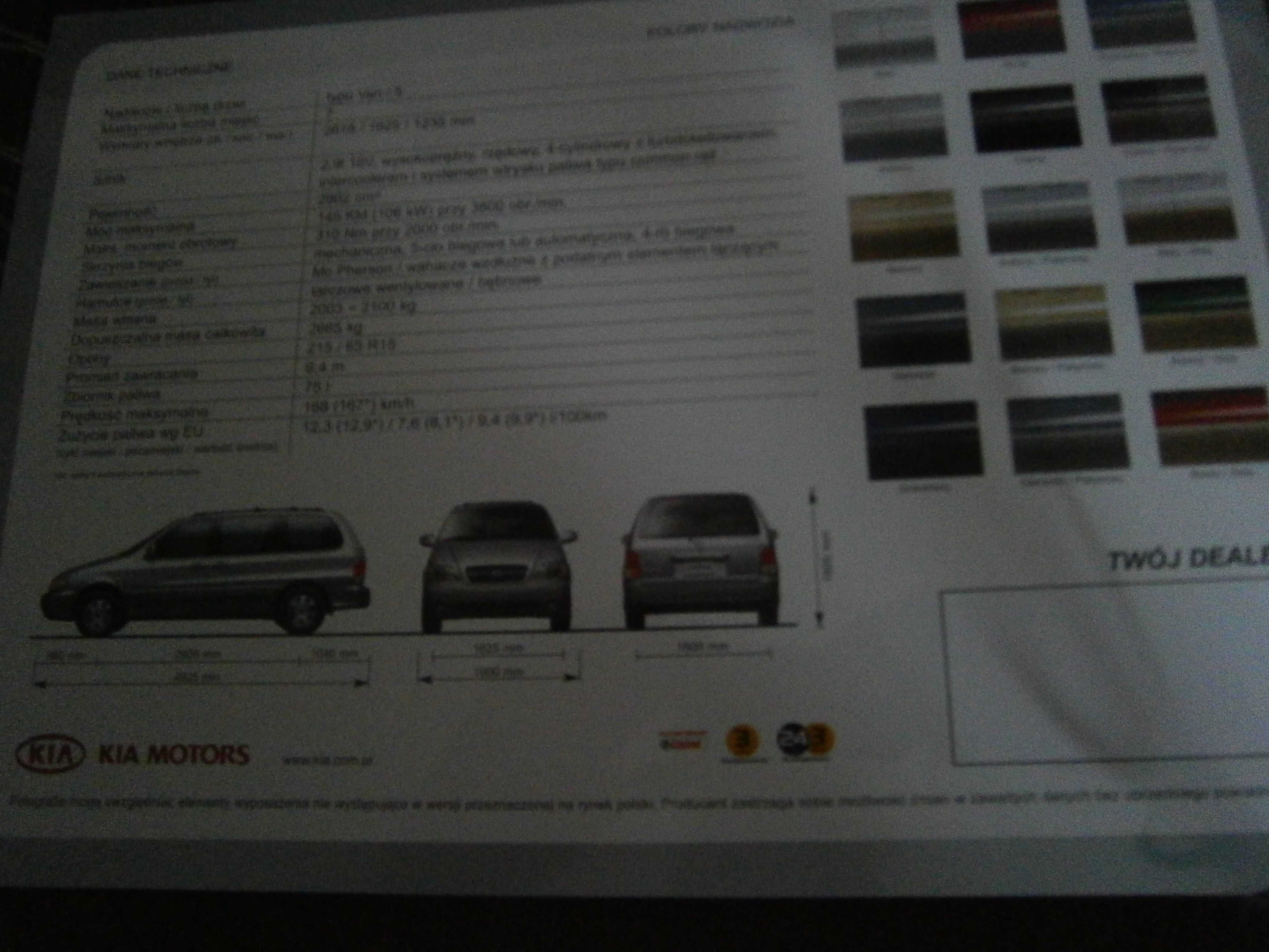 Folder prospekt KIA CARNIVAL