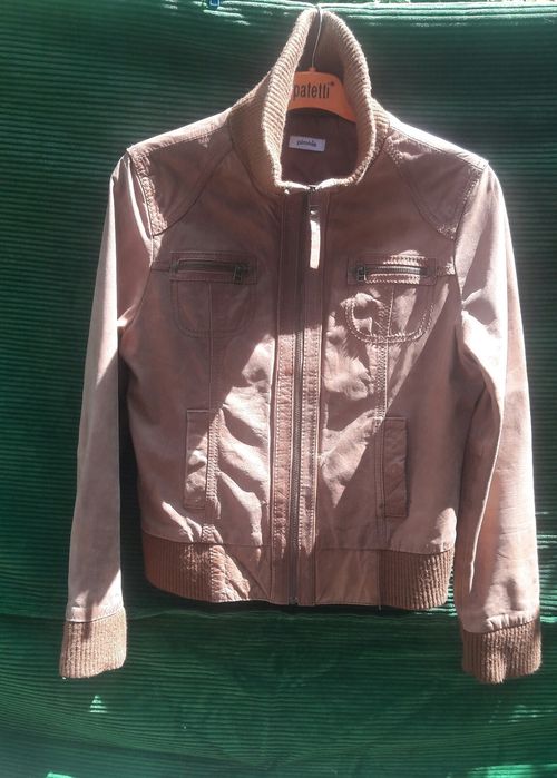 Оригинальная  женская Кожаная Куртка  грАнж или casuaL. Фирми. pimkie