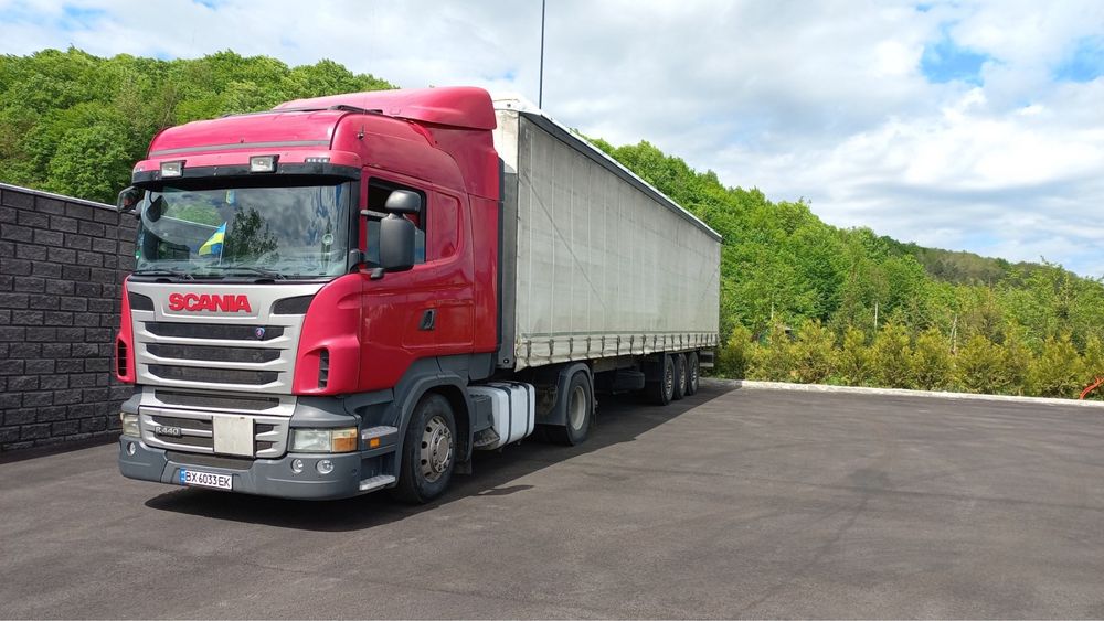 18000 за комплект тягач Scania разом із напівпричепом Schmitz