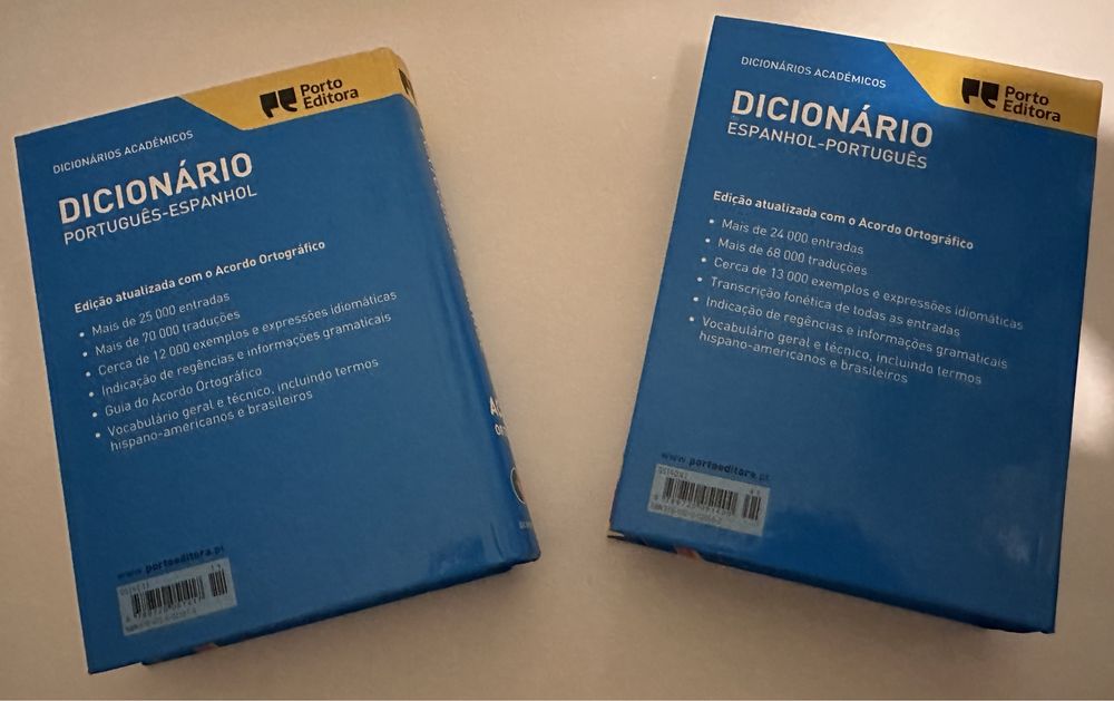 Dicionários Porto Editora Português-Espanhol e Espanhol-Português