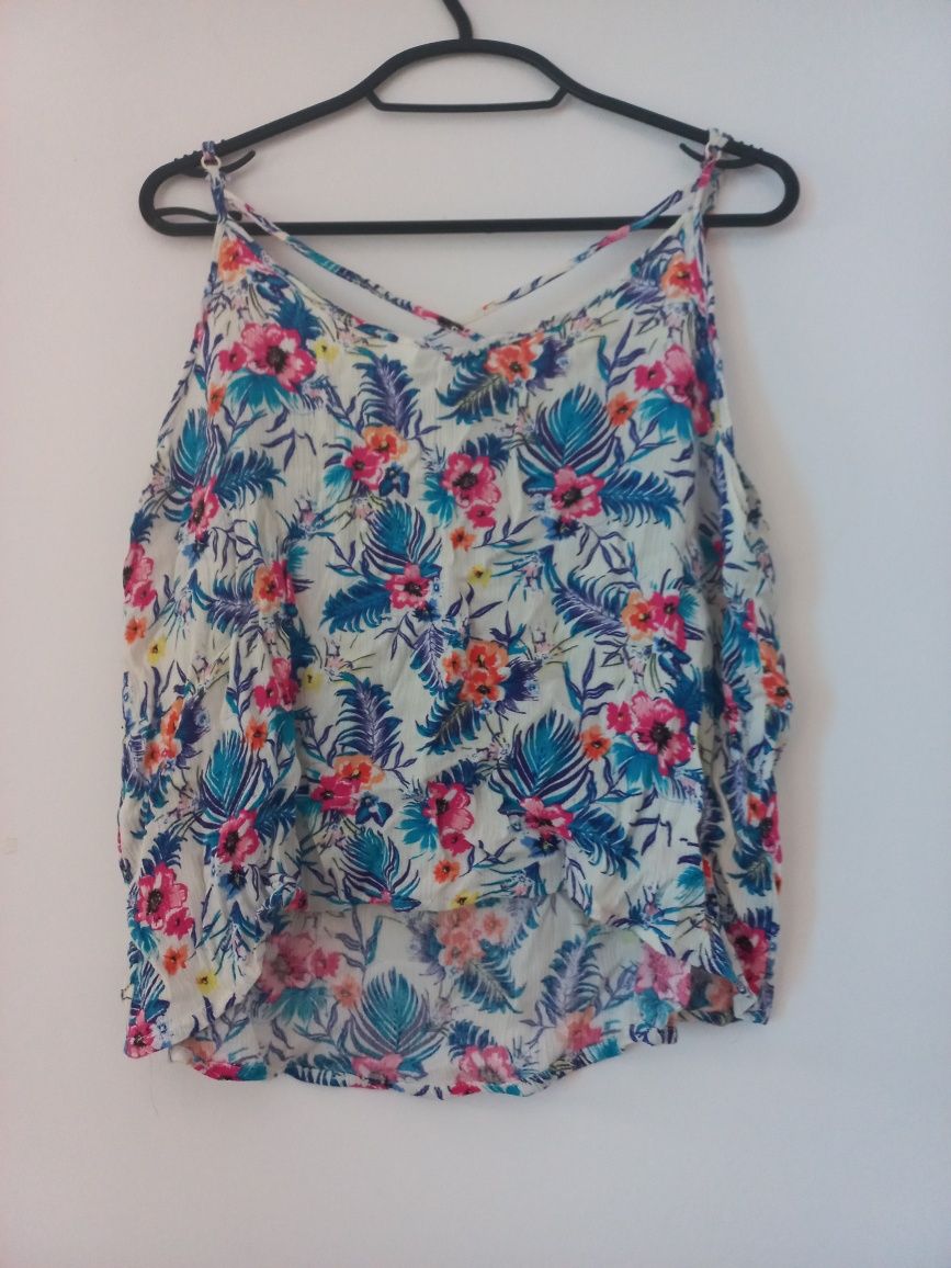 Top de alças floral H&M