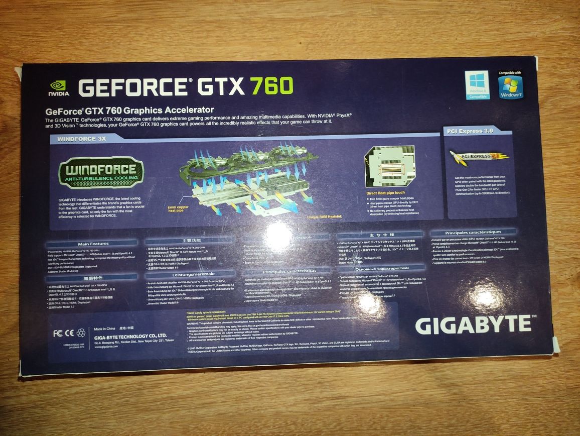Відеокарта GeForce GTX 760 Gigabyte GDDR5 2gb