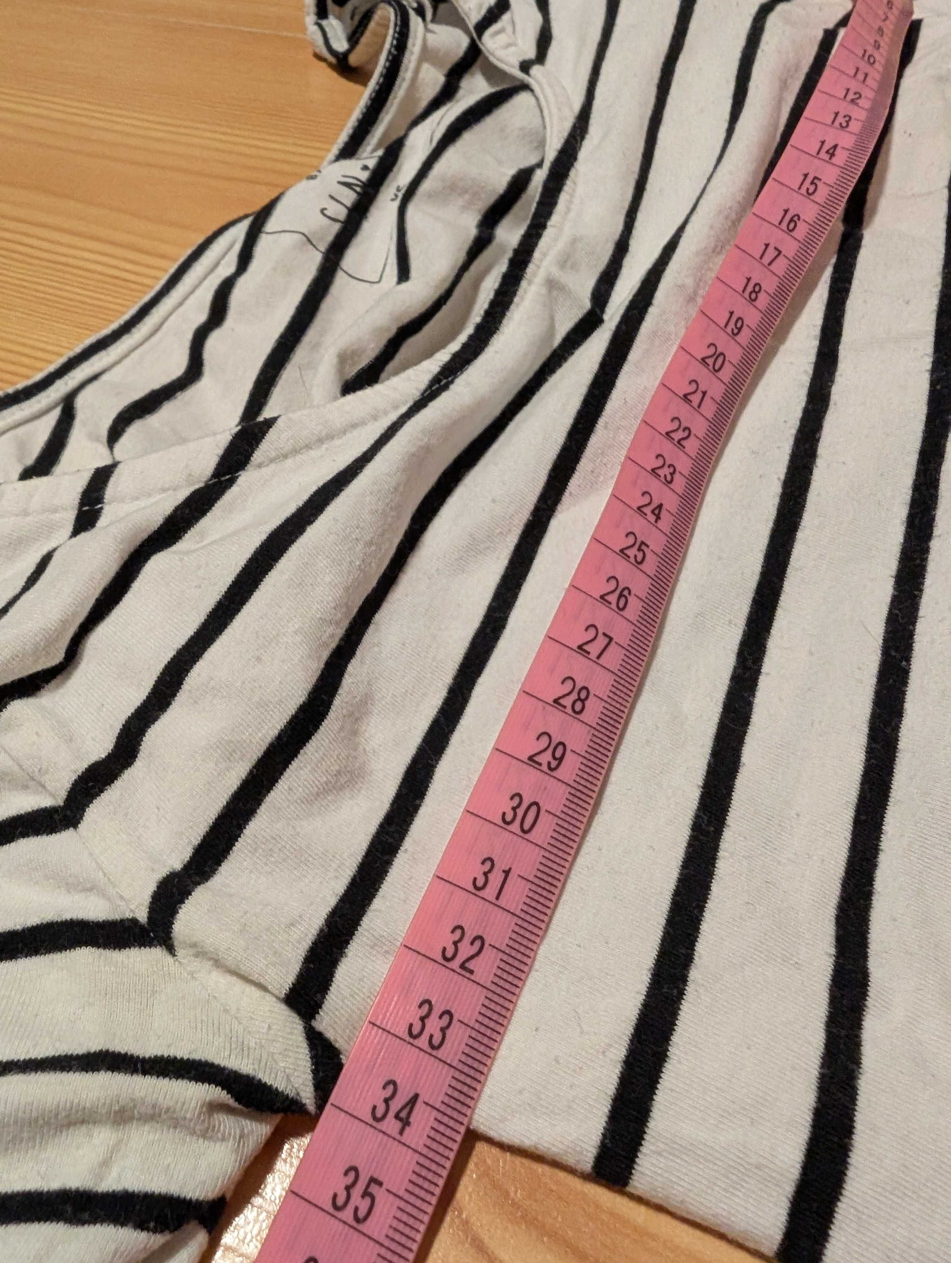 Damskie body białe w czarne paski SINSAY rozmiar XS