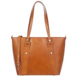 VERA PELLE torebka skórzana klasyczna elegancka z paskiem V605 camel