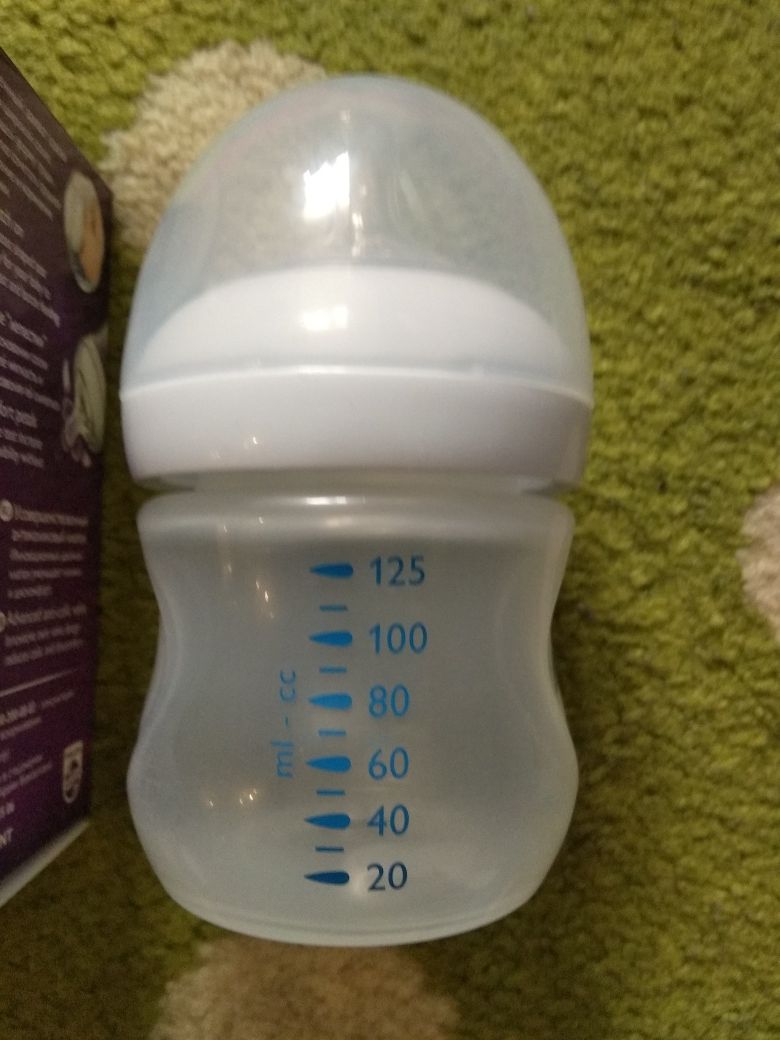 NOWA ZESTAW butelka Philips Avent natural blue niebieska 260ml + 125ml