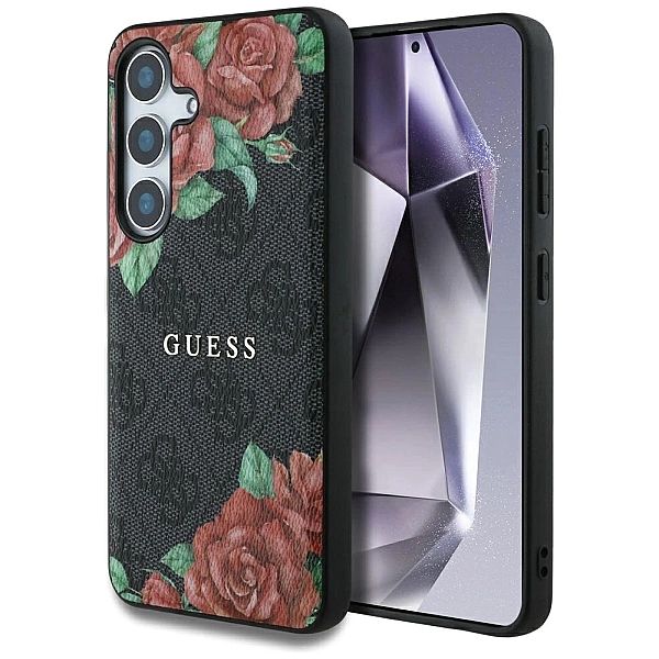 Etui Guess Leather 4G Flowers Print Metal Classic Logo MagSafe na Sams