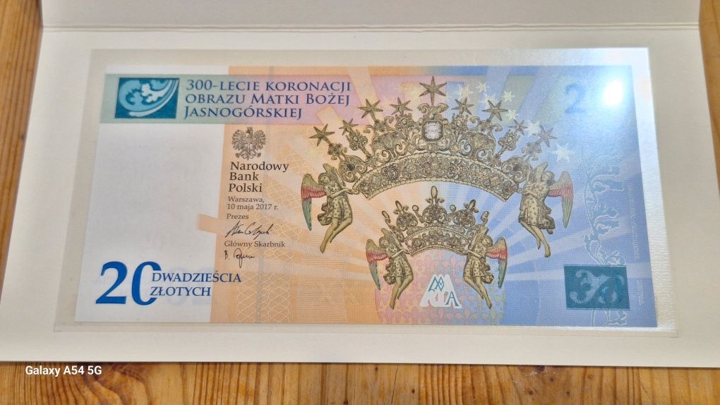 20 zł 300 Lecie Koronacji Obrazu Matki Bożej banknot NBP