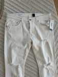 Spodnie męskie białe z dziurami H&M skinny z przetarciami jeans dżinsy