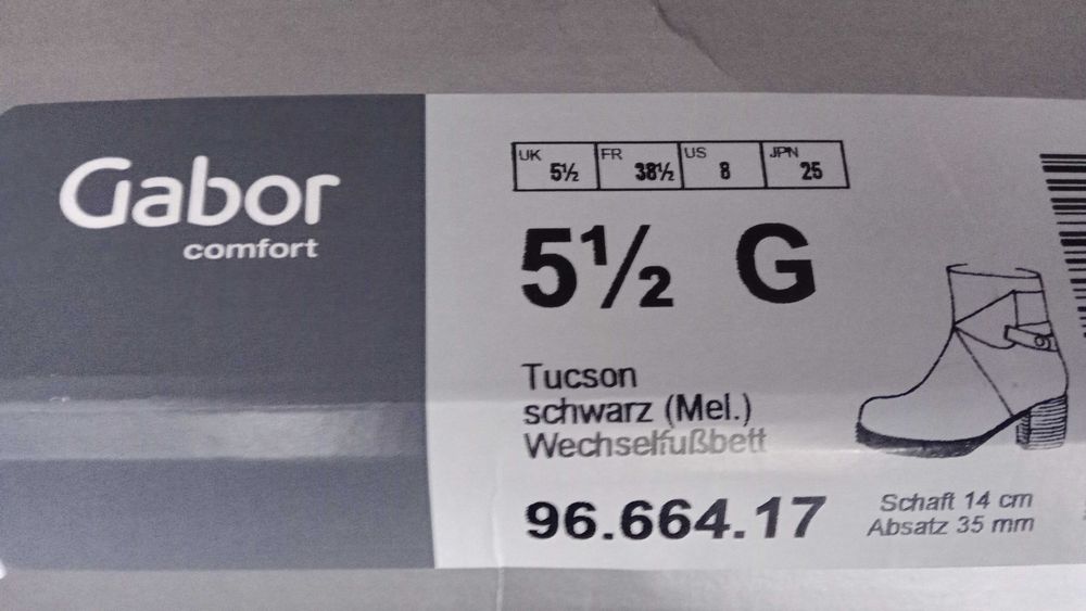 Buty damskie zimowe firmy GABOR rozm. 5 1/2 (38 1/2)