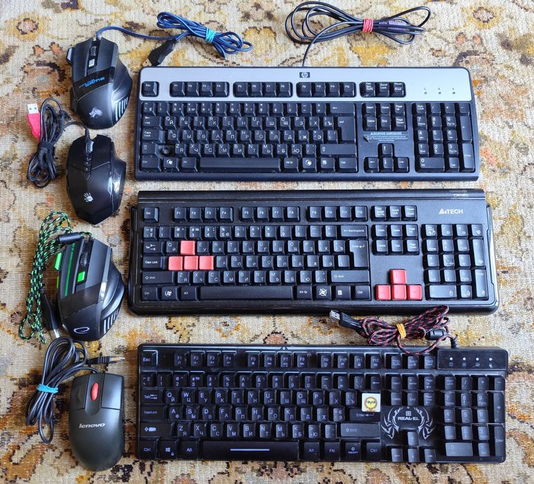 Клавиатуры/мыши б/у на запчасти