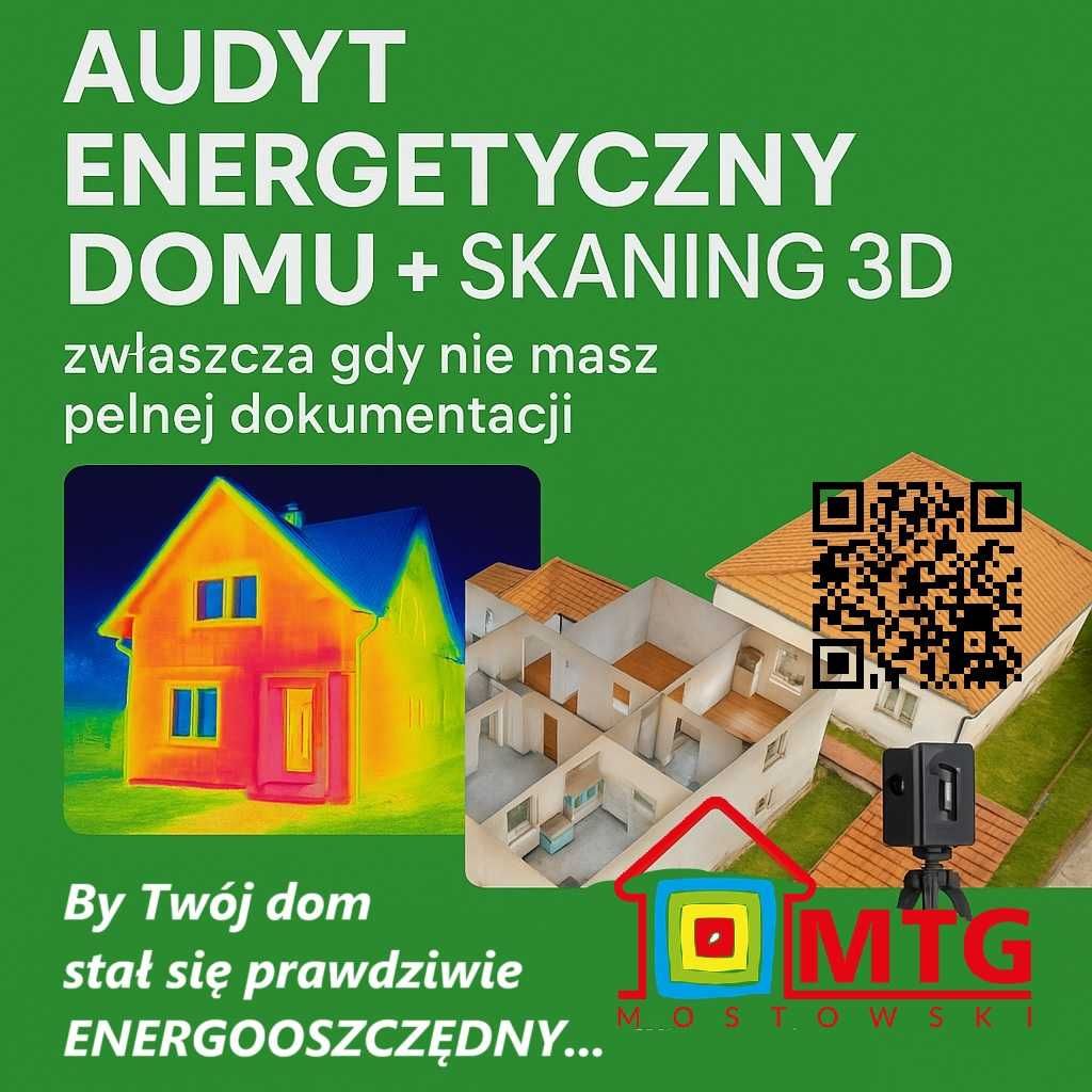 Audyty energetyczne wraz ze skanowaniem laserowym 3D (Skaning 3D)