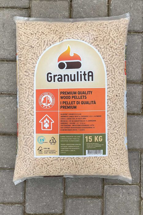 1200 zł/ tona PELLET drzewny 6mm Granulita 1050KG na palecie 70 WORKÓW
