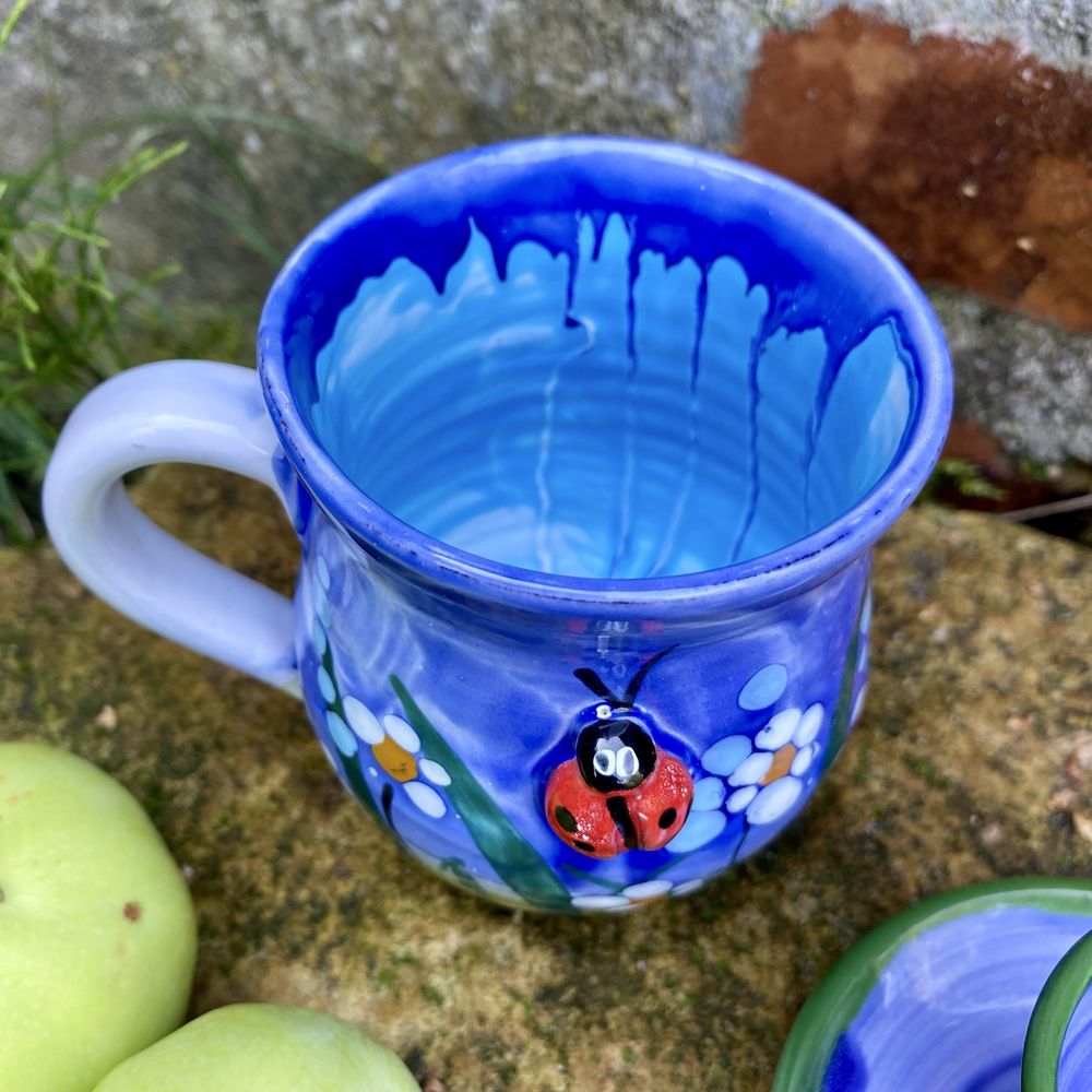 Cudny zestaw ceramiczny kubek i świecznik