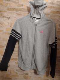 (XS)S) Adidas/ Szara bluza sportowa z kapturem z Londynu