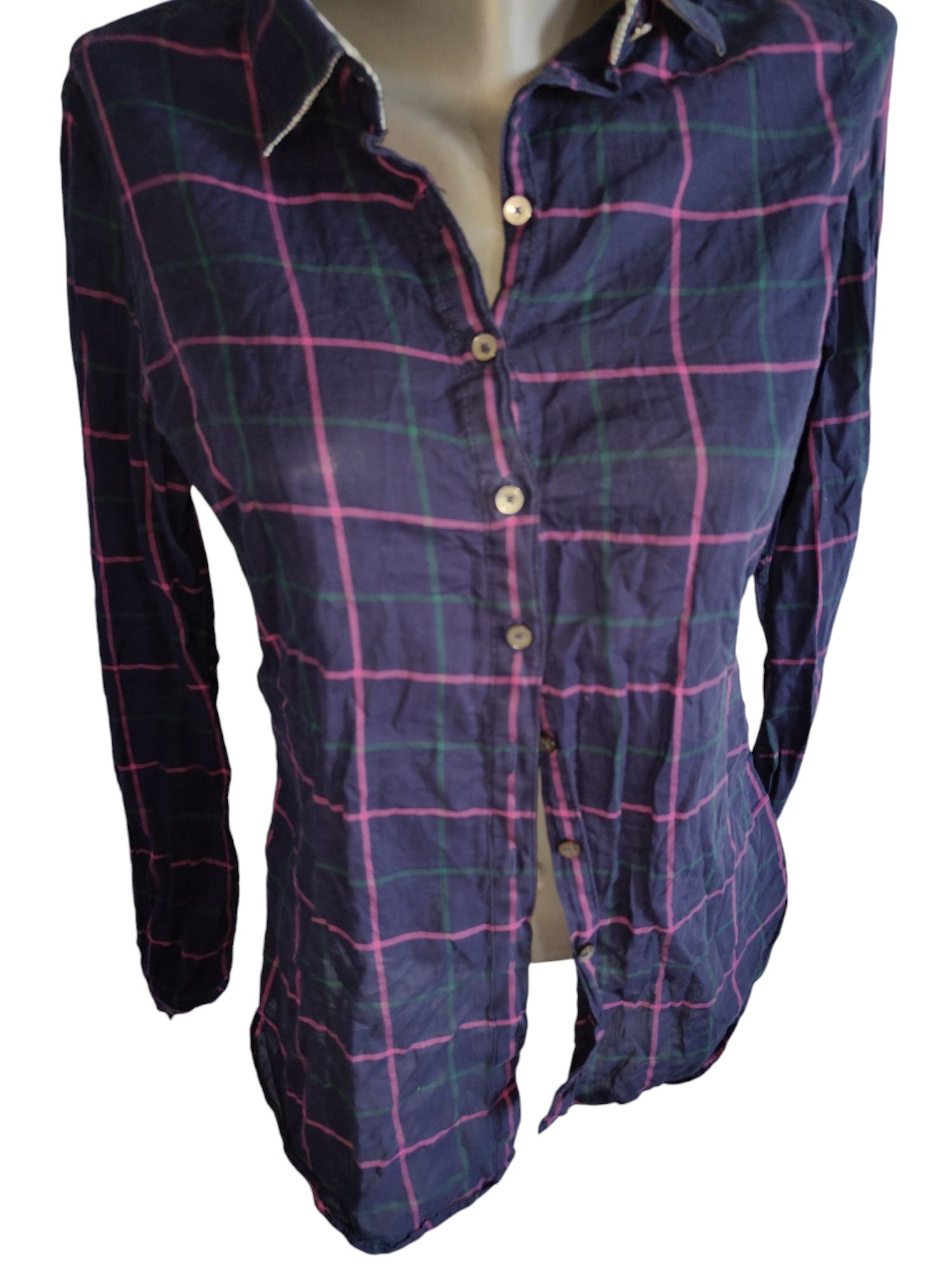 Markowa koszula damska Tommy Hilfiger r XS/S w kratkę elegancka