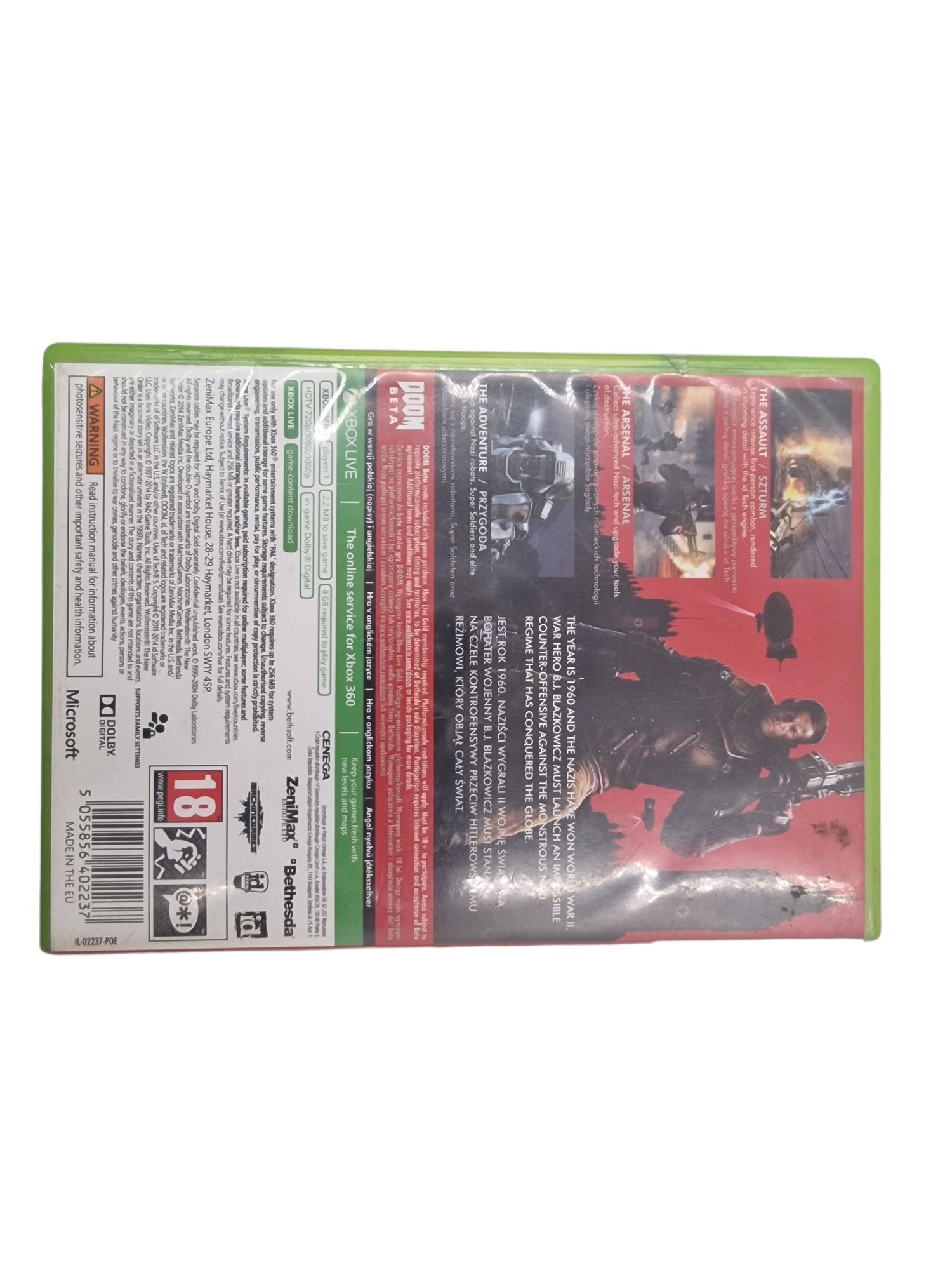 Wolfenstein the new order Xbox 360