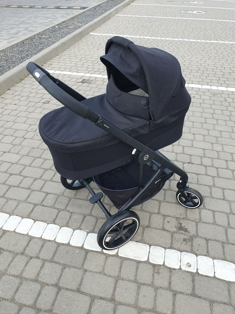 коляска 2 в 1 cybex balios s lux deep black