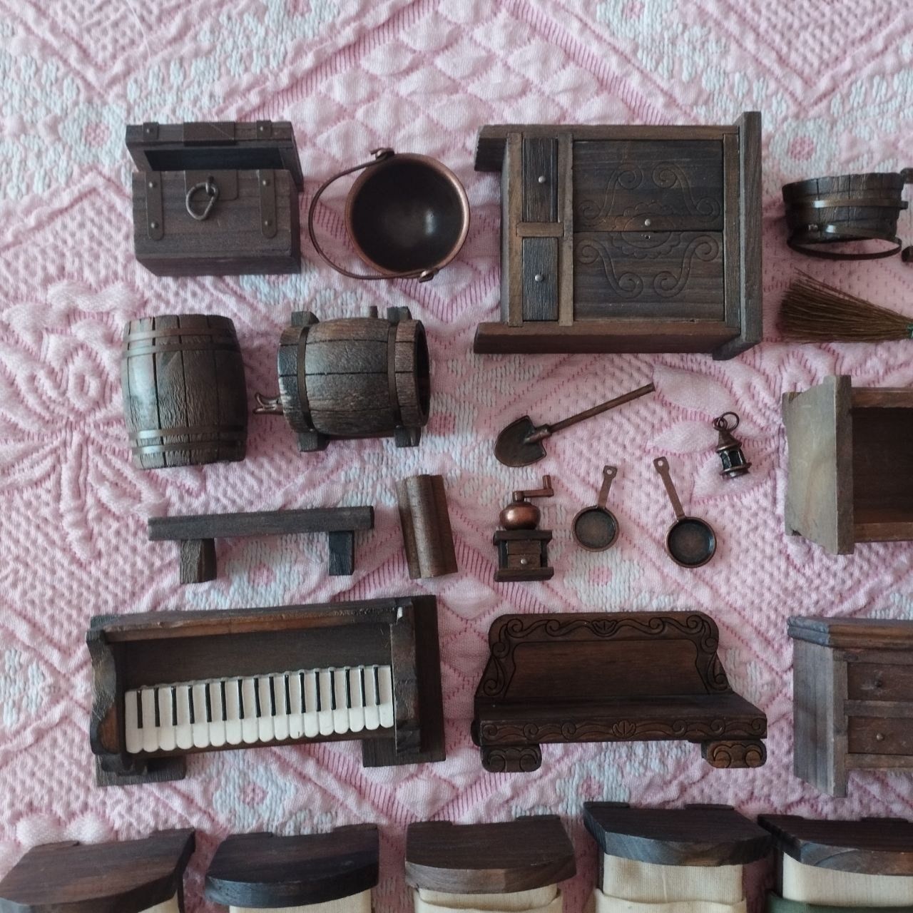 Brinquedos mobília casa de brincar branca de neve e os 7 anões