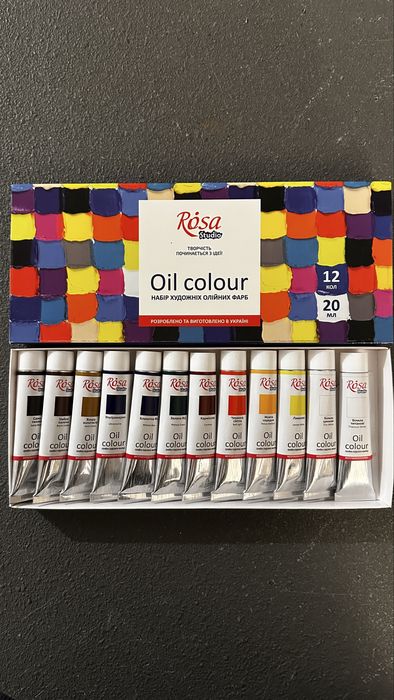 Farby olejne Zestaw farb olejnych ROSA Studio 12 kolorów x 20 ml NOWE