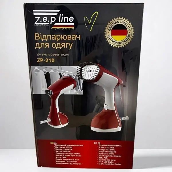 Відпарювач, отпариватель Zepline ZP-210, 3000Вт. Сірий, червоний