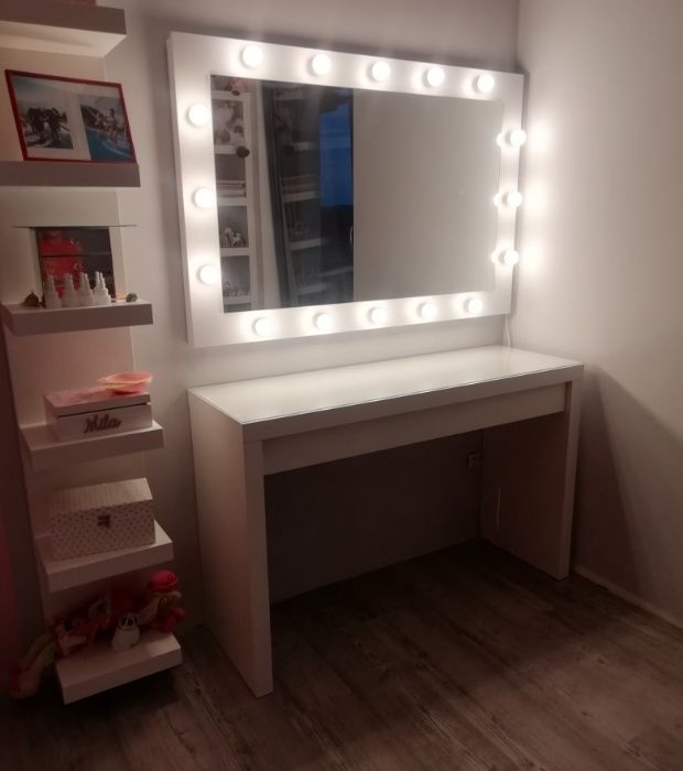 Lustro 120x80 Hollywood make up do makijażu wizażu Led toaletka